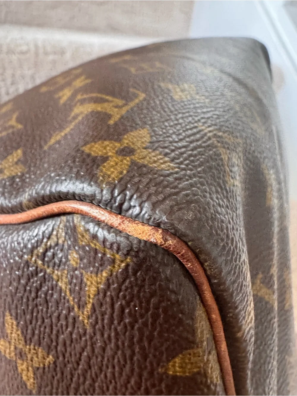 Louis Vuitton Speedy 30 Monogram Canvas Satchel with Vachetta Handles